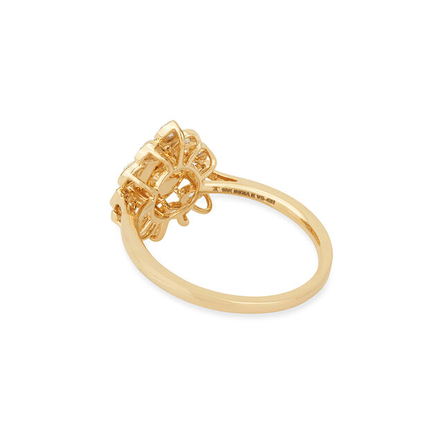 Tanishq 18KT Coin Blossom Ring 4