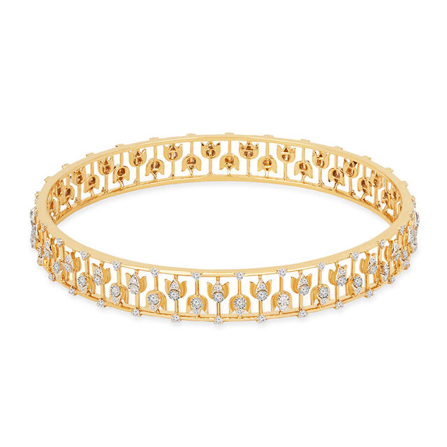 Tanishq 18KT Lotus Garland Bangle for Women 