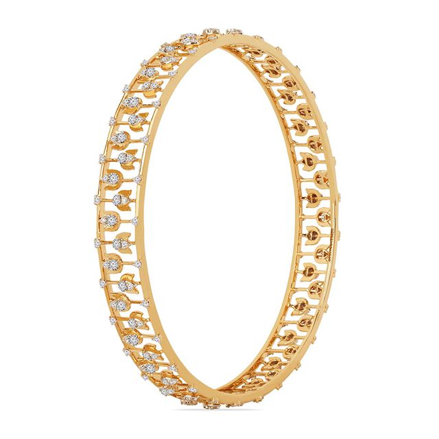 Tanishq 18KT Lotus Garland Bangle for Women 2