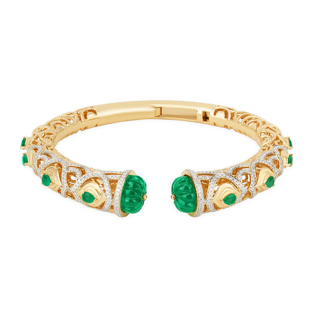 Tanishq 18KT The Silk Border Oath Bangle for Women 