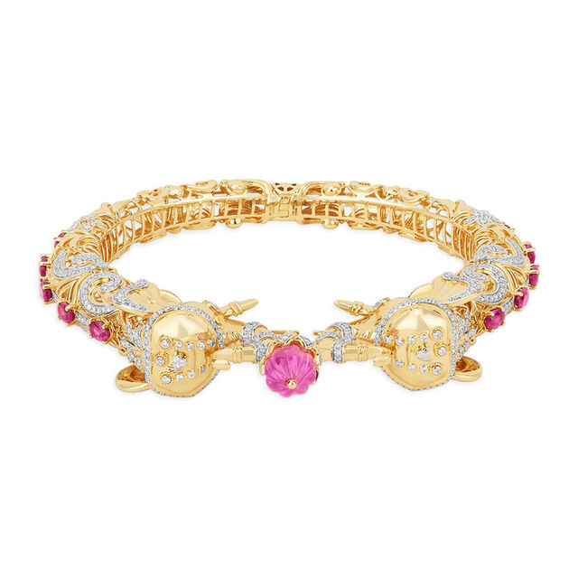 Tanishq 18KT Temple Elephant Bangle 