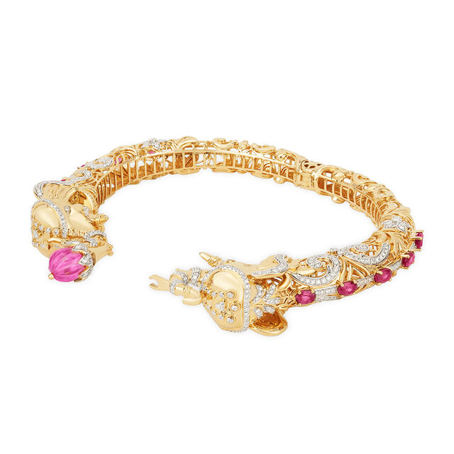 Tanishq 18KT Temple Elephant Bangle 4