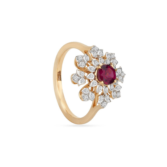 Tanishq 18KT Nocturne Bloom Ring for Women 2