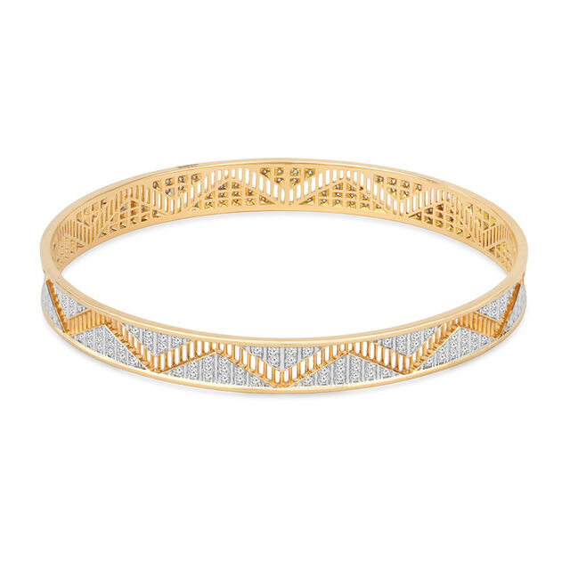 Tanishq 18KT Zari Rhythm Bangle for Women 