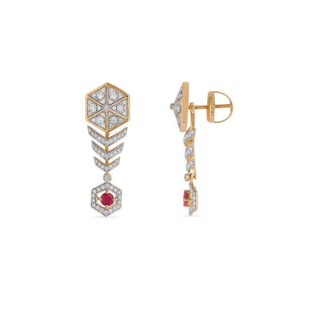 Tanishq Crimson Brilliance Modular Necklace Set for Women 4