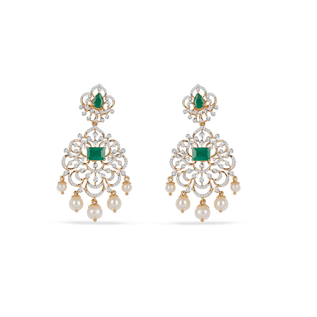 Tanishq 18KT Diamond Necklace Set for Women 5