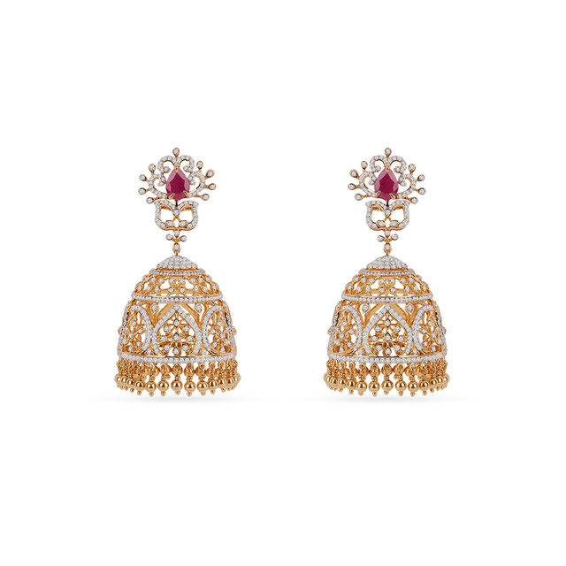 Tanishq 18KT Diamond Necklace Set for Women 9