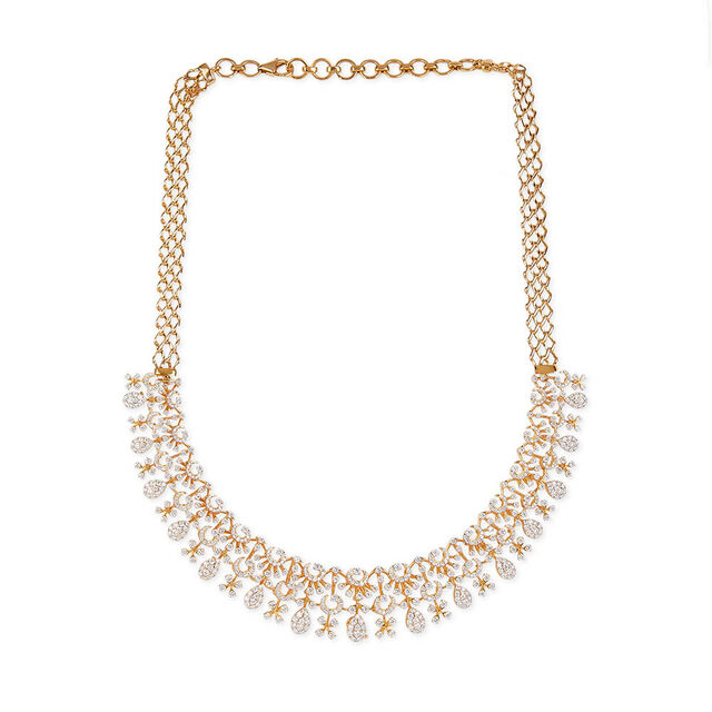 Tanishq 18KT Diamond Necklace Set for Women 5