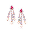 Tanishq 18 Karat Diamond Necklace Set for Women 3