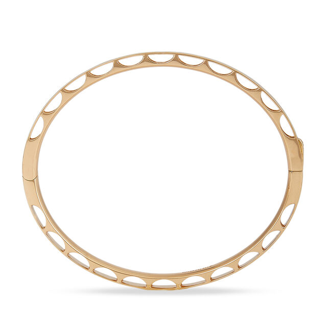 Diagonal Ridge Gold Bangle 4