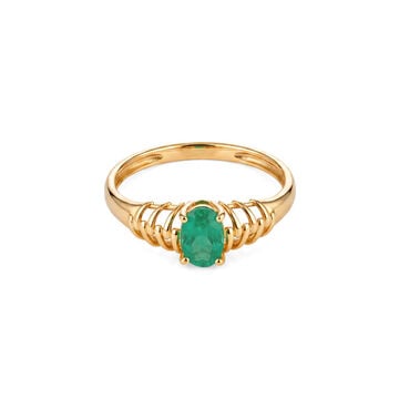 Tanishq 18KT Emerald Elation Finger Ring for Women