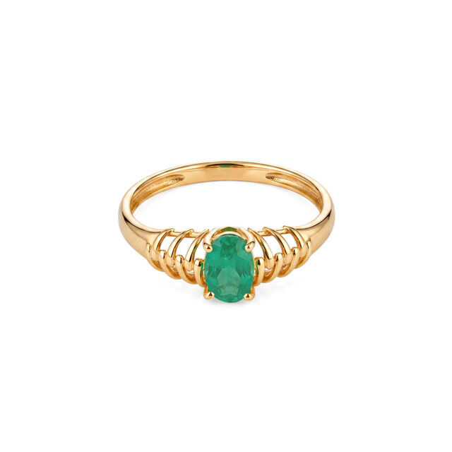 Tanishq 18KT Emerald Elation Finger Ring for Women 