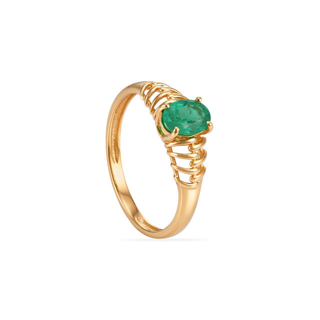 Tanishq 18KT Emerald Elation Finger Ring for Women 2