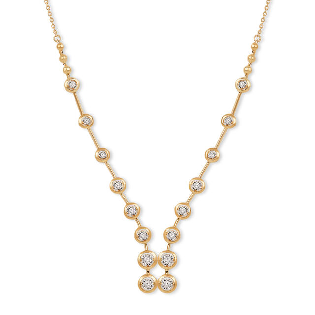 Tanishq 18KT Dual Parallel Chevron Alignment Necklace 2