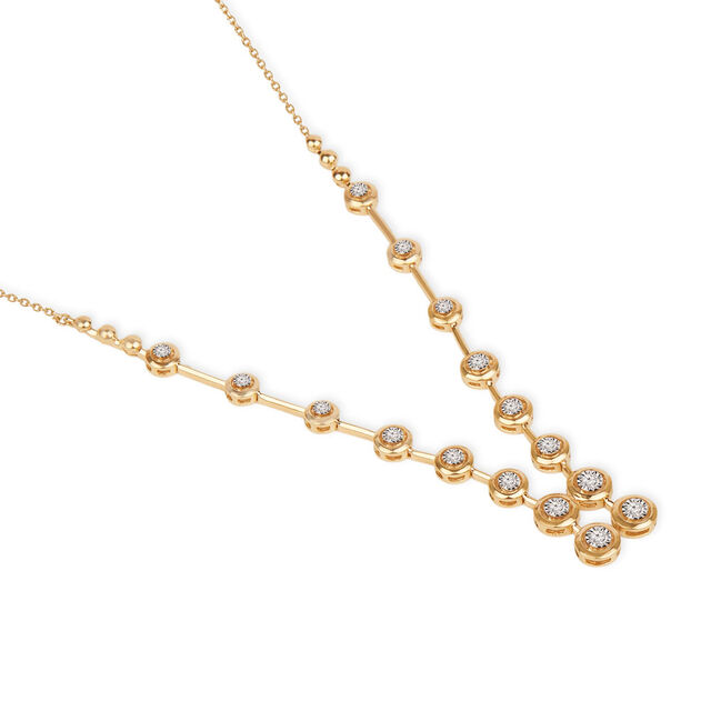 Tanishq 18KT Dual Parallel Chevron Alignment Necklace 3