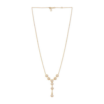 Tanishq 18KT Halo Loop Drop Y Necklace
