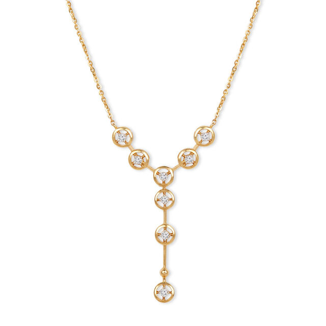 Tanishq 18KT Halo Loop Drop Y Necklace 2