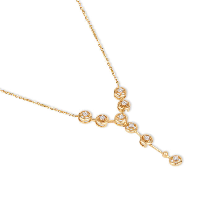 Tanishq 18KT Halo Loop Drop Y Necklace 3