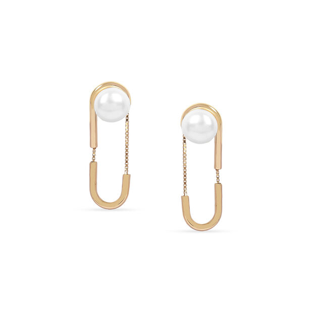 Tanishq 18KT Pearl Drop Earrings for Women 