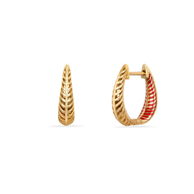 Tanishq 18KT Gold Hoop Earrings for Women 2