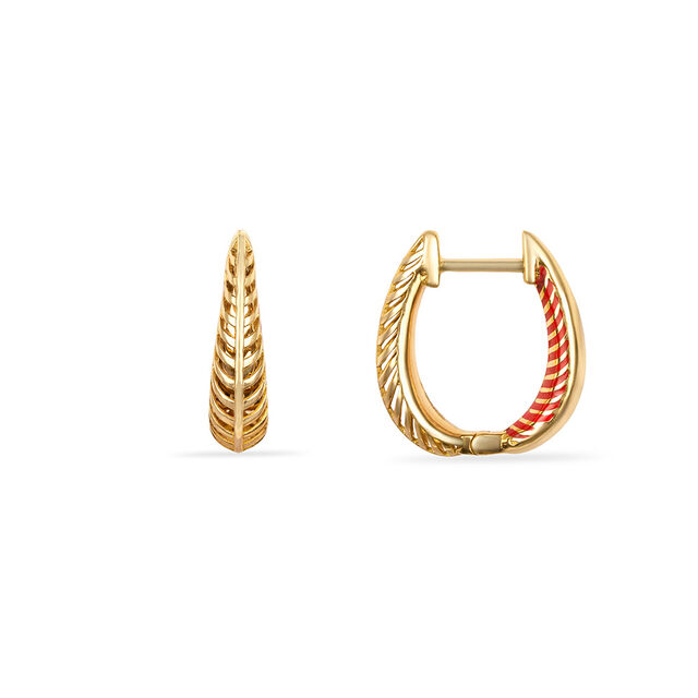 Tanishq 18KT Gold Hoop Earrings for Women 4