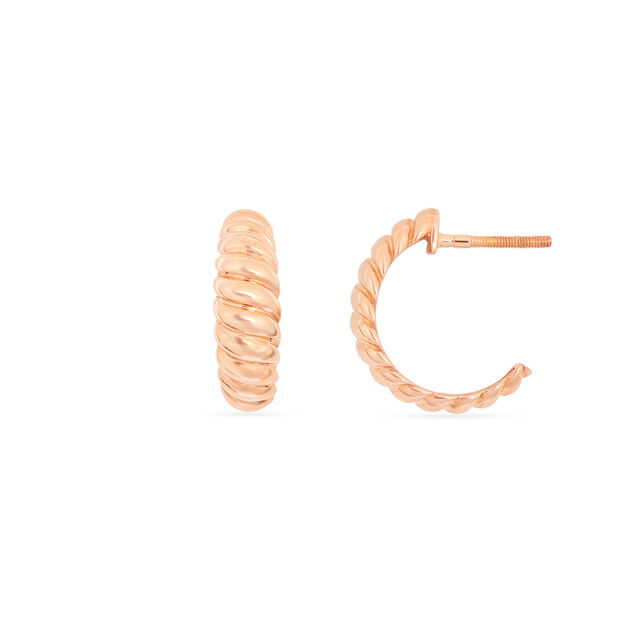 Tanishq 18KT Gold Hoop Earring for Women 3