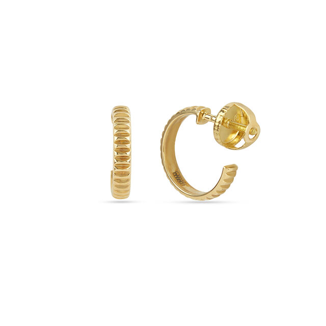 Radiant Groove Gold Hoop Earrings 2