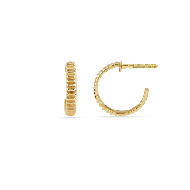 Radiant Groove Gold Hoop Earrings 3