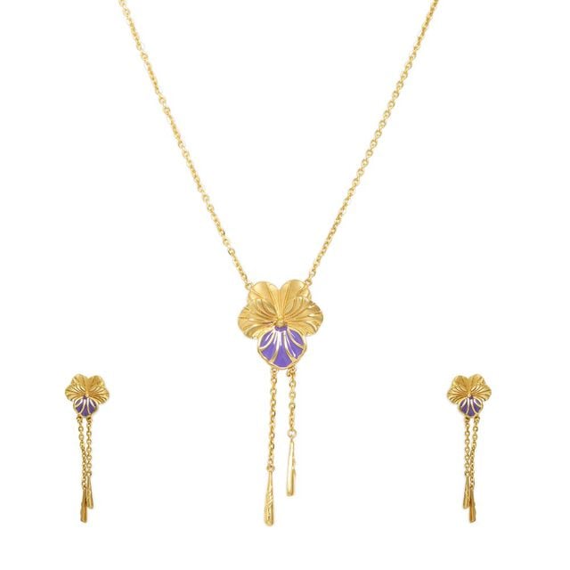 Tanishq 18KT Gold Necklace Set 