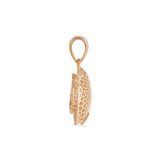 Tanishq 18KT Gold Pendant and Earrings Set 3