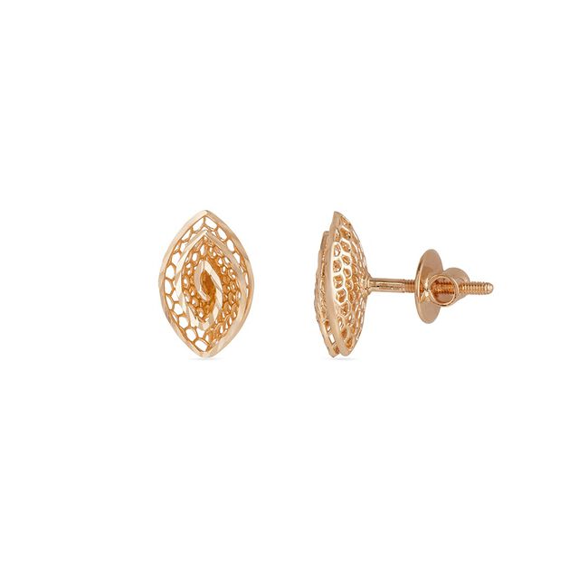 Tanishq 18KT Gold Pendant and Earrings Set 5