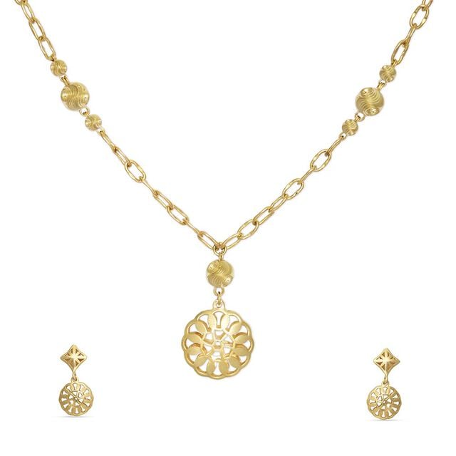 Tanishq 18KT Gold Necklace Set 