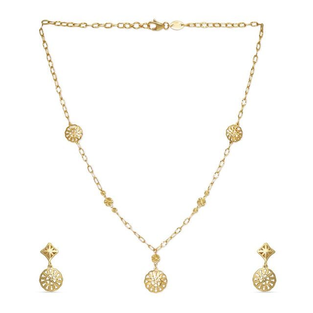 Tanishq 18KT Gold Necklace Set 2