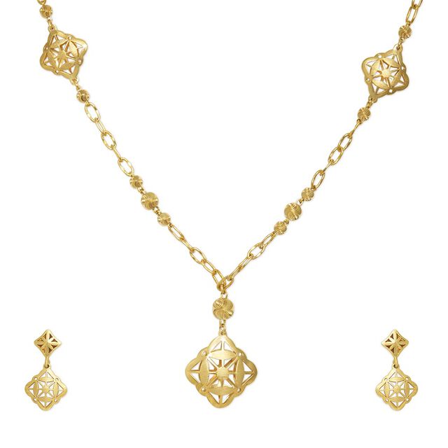 Tanishq 18KT Gold Necklace Set 