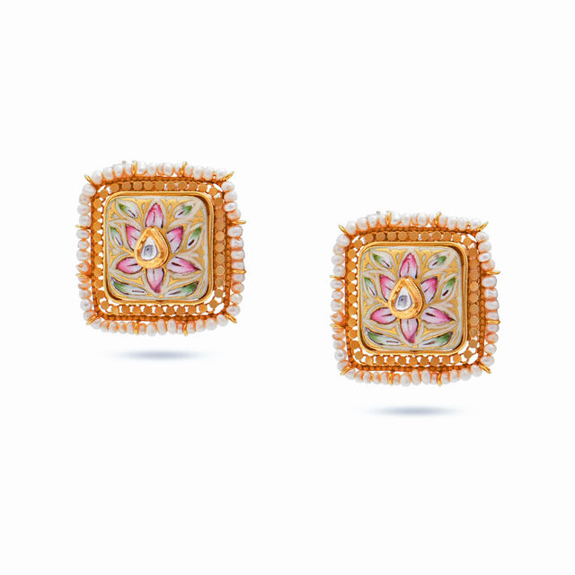 Lotus Radiance Gold Necklace & Earrings Set,,hi-res 2