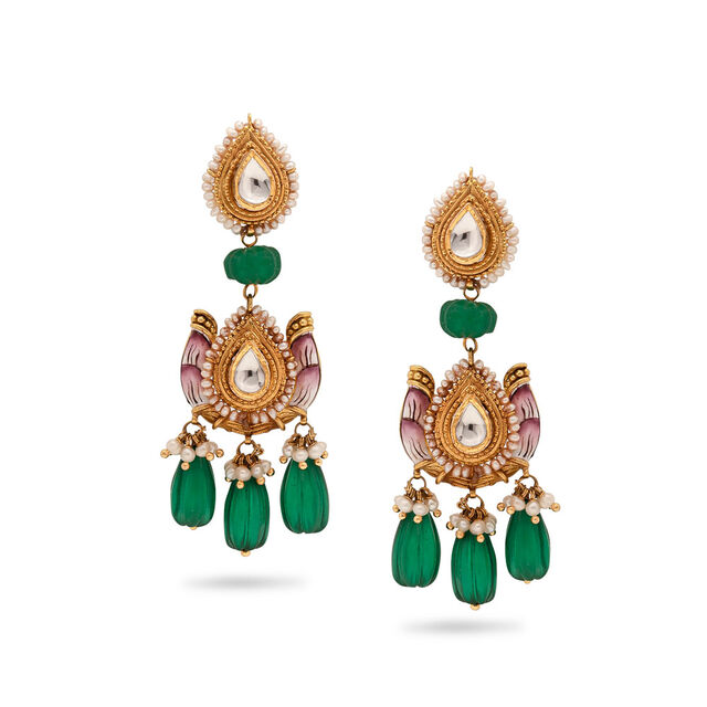 Pearl Poetry Gold Necklace & Earrings Set,,hi-res