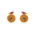 Gold & Gemstones Necklace & Earrings Set,,hi-res 4