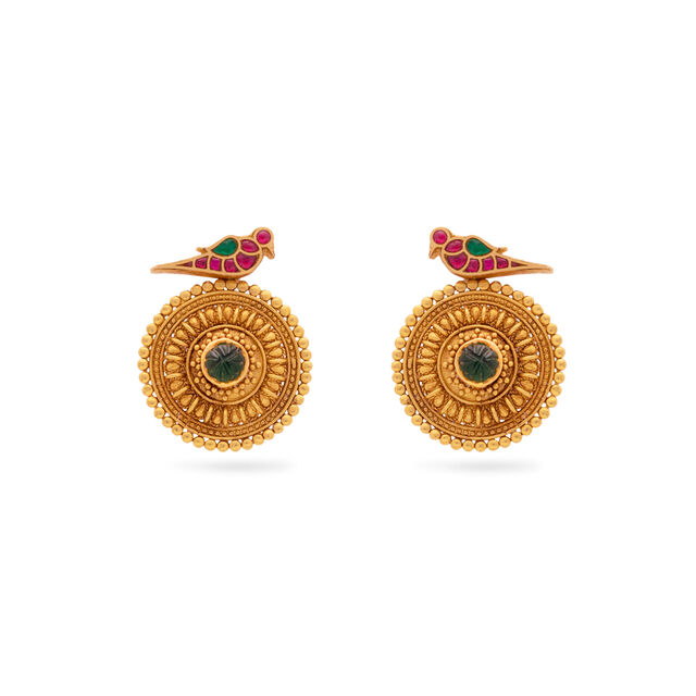 Gold & Gemstones Necklace & Earrings Set,,hi-res 4