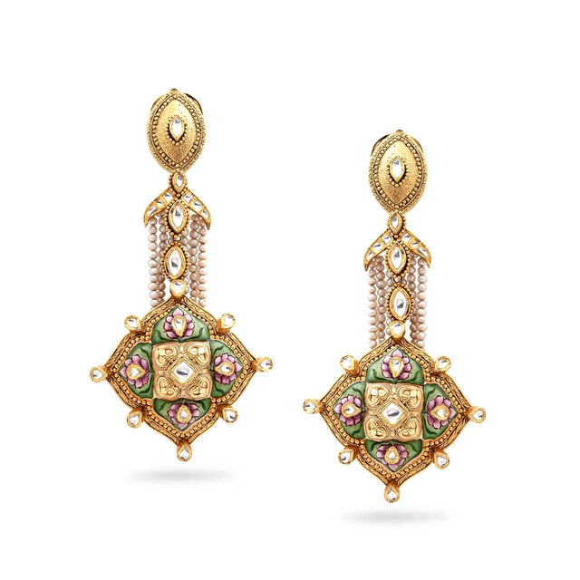 Gold Floral Serenade Necklace & Earrings Set,,hi-res 2