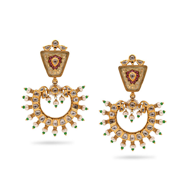 Heritage Splendor Kundan Polki Necklace Set,,hi-res 2