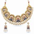 Pichwai Essence Gold Necklace Set,,hi-res 