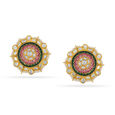 Tanishq Yellow Gold Stud Earrings 18K for Women 