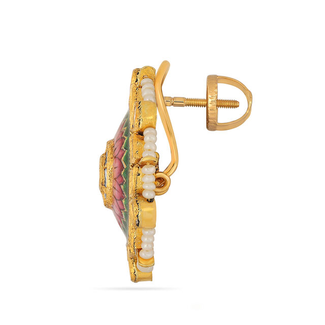 Tanishq Yellow Gold Stud Earrings 18K for Women 3