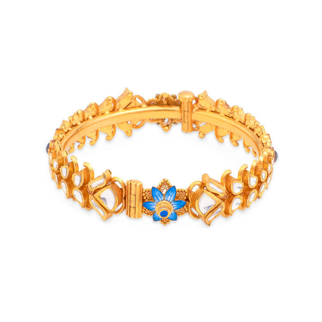 Mystic Lotus Radiance Gold Bangle,,hi-res 