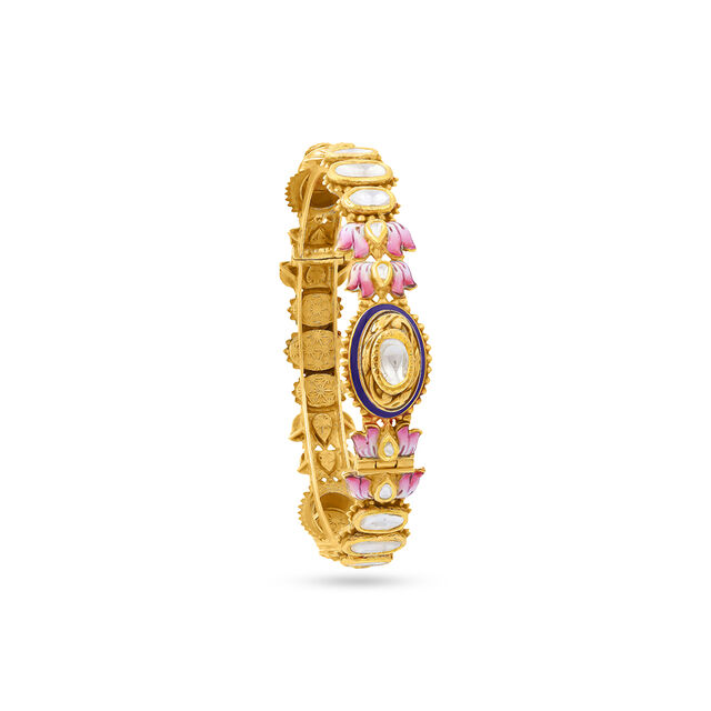 Enchanted Garden Kundan Polki Bangle