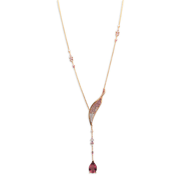 Sapphire Blossom Serenade Gold Pendant with Chain,,hi-res 