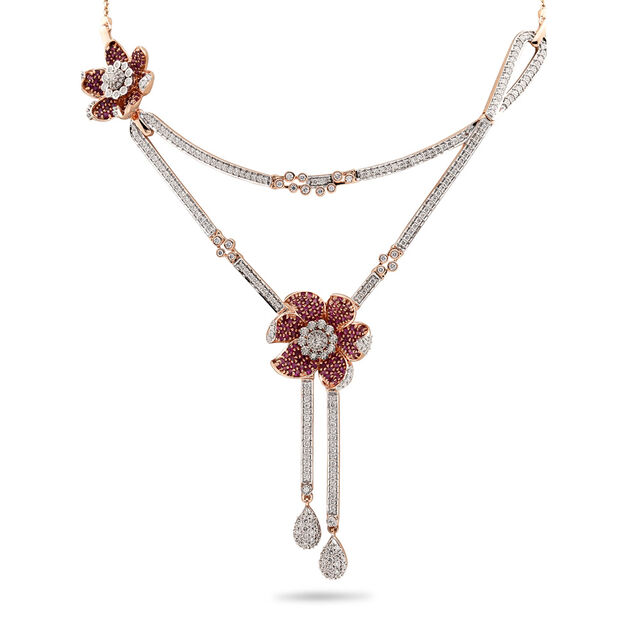 Majestic Blossom Ruby Necklace,,hi-res