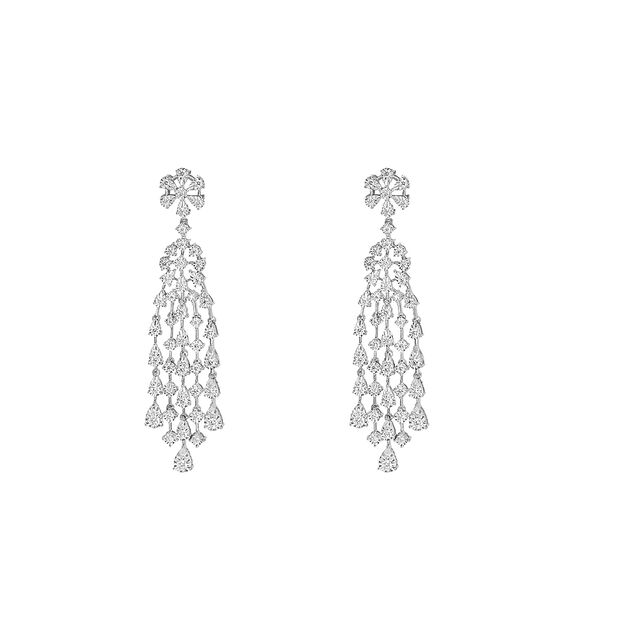 Exquisite Diamond Cascade Necklace Set 5