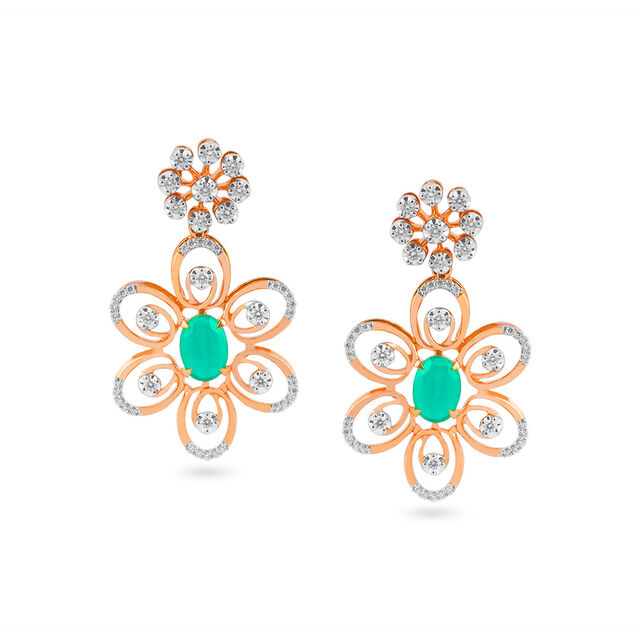 Tanishq 18 Karat Diamond Necklace Set for Women 
