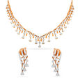 Tanishq 18 Karat Diamond Necklace Set for Women 2